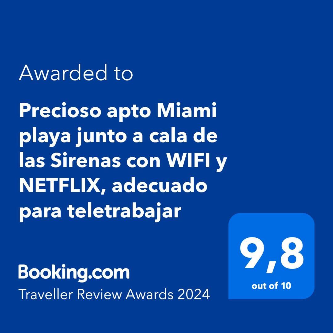 Precioso Apto Miami Primera Linia Playa Cala De Las Sirenas, Con Wifi Y Netflix, Adecuado Para Teletrabajar 迈阿密普拉特亚 外观 照片